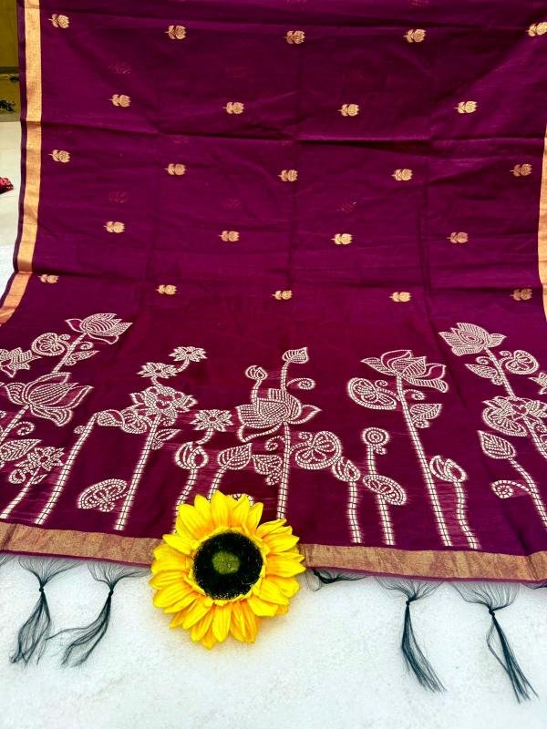 Vastrangan muga cotton saree wholesale market surat gujarat